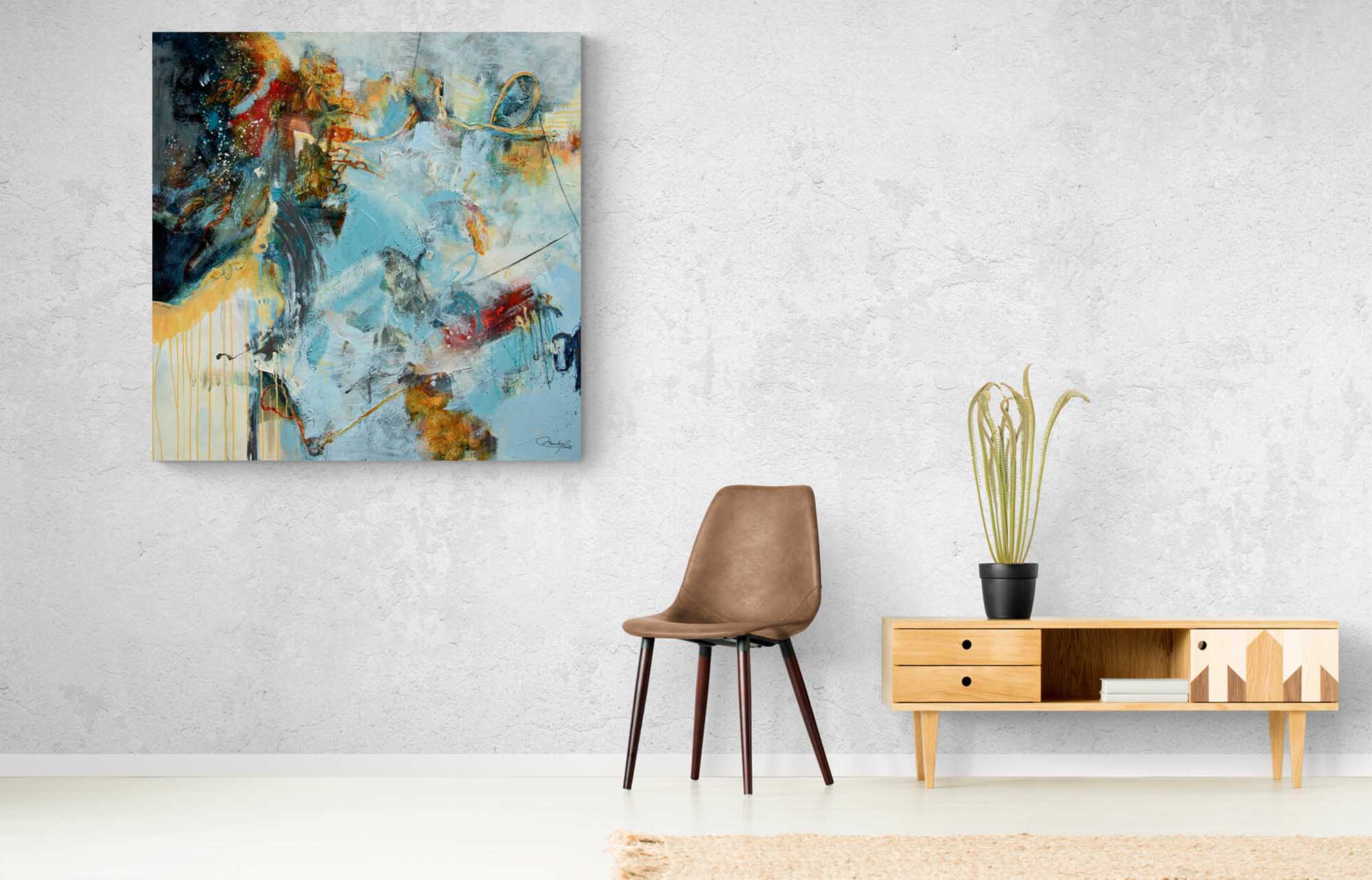 Painting by Alex Durrschnabel in a room